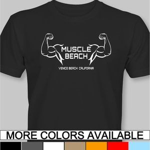 Muscle Beach Venice California T-Shirt workout work out surf surfing
